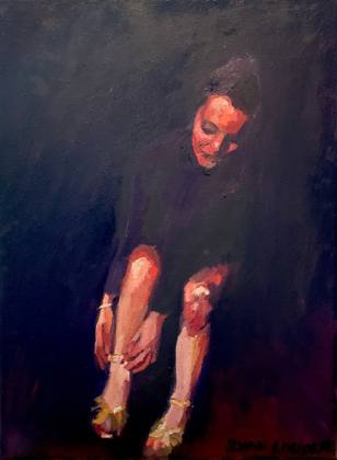 Dressing In The Dark, painting by Ryan Louder