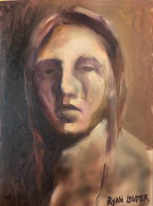 Driven From His Home, painting by Ryan Louder