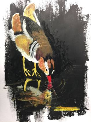Duck, painting by Ryan Louder