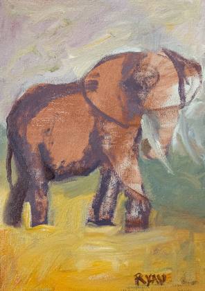 Dust Bath, painting by Ryan Louder
