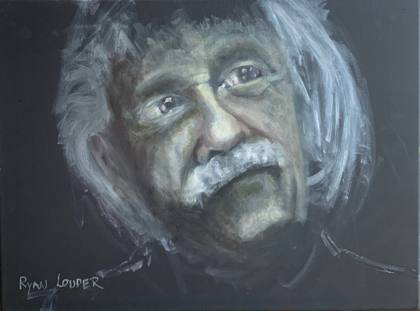 Einstein - Portrait of Einstein - Picture of Albert Einstein, painting by Ryan Louder