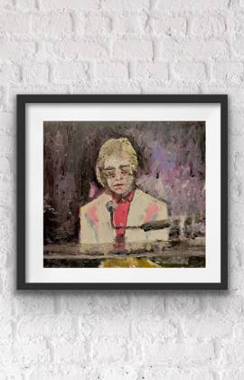 Elton John, painting by Ryan Louder