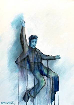 Elvis, painting by Ryan Louder