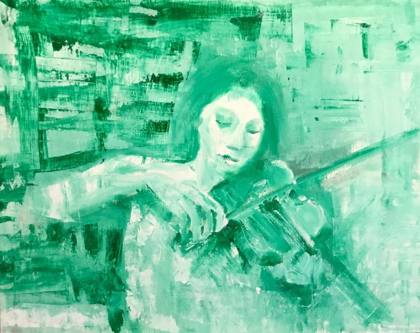 Emerald, painting by Ryan Louder