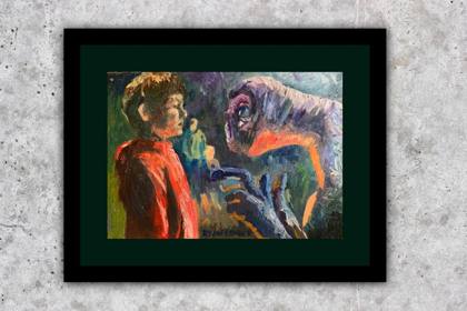 ET and Me, painting by Ryan Louder