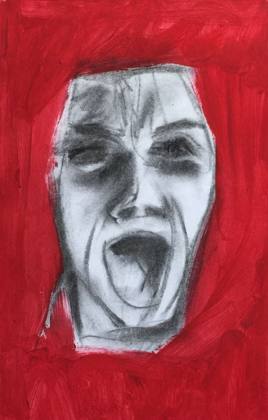 Face, painting by Ryan Louder