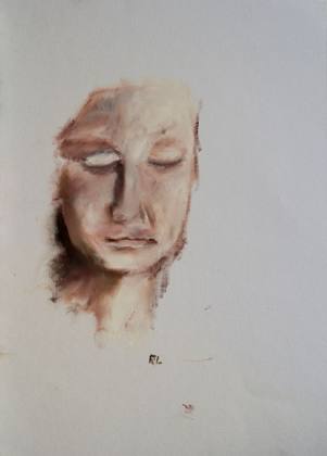 Face Study, painting by Ryan Louder