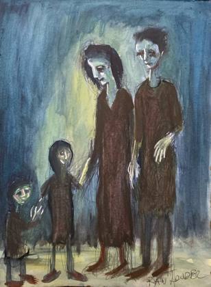 Family Day Out, painting by Ryan Louder