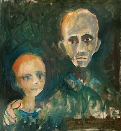 Father and Son, painting by Ryan Louder