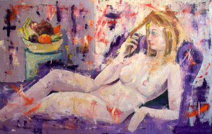 Figure, painting by Ryan Louder