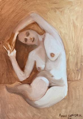 Figure Study, painting by Ryan Louder