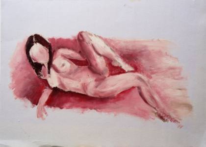 Figure Study of a Woman 11.7x16.5, painting by Ryan Louder