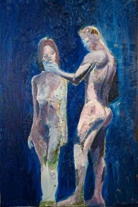 FIGURES, painting by Ryan Louder