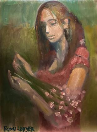 Flower Girl, painting by Ryan Louder
