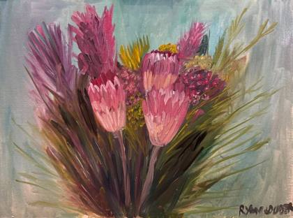 Flowers From Africa, painting by Ryan Louder