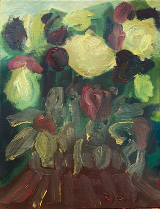 Flowers no.3, painting by Ryan Louder