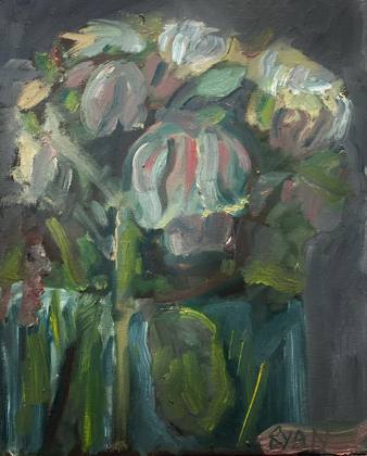 Flowers no.4, painting by Ryan Louder