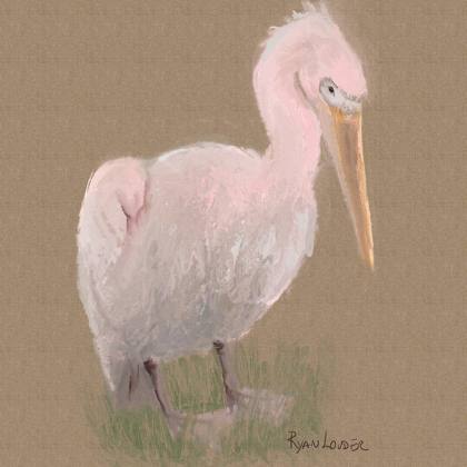 Fly little Pelican Fly, painting by Ryan Louder