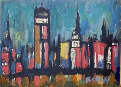 Four Impressions of London no.1, painting by Ryan Louder