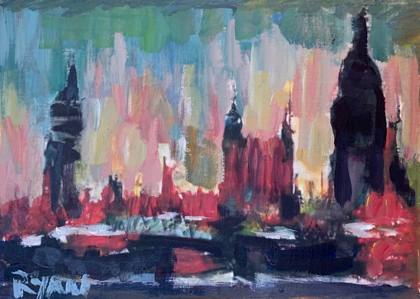 Four Impressions of London no.2, painting by Ryan Louder
