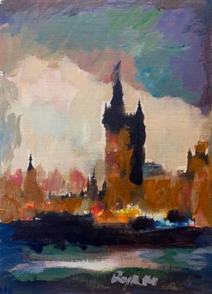 Four Impressions of London no.3, painting by Ryan Louder