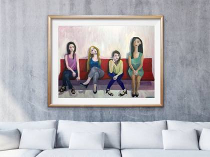 Four Women, painting by Ryan Louder
