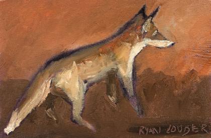 Fox, painting by Ryan Louder