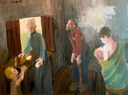 Fresh Bread, painting by Ryan Louder