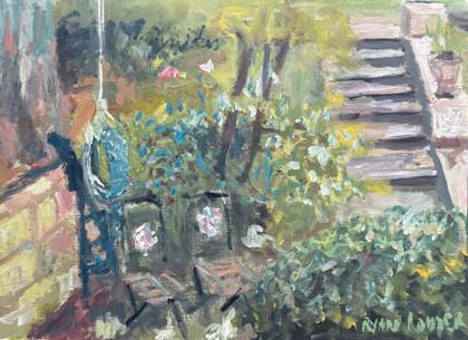 Garden On Spring Day, painting by Ryan Louder