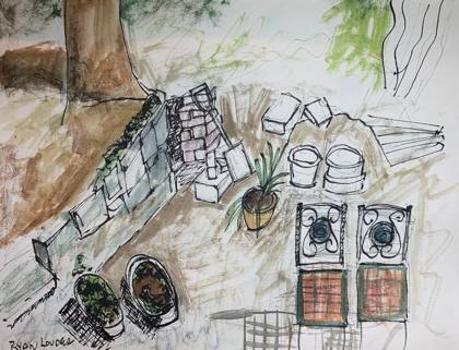 Garden Study, painting by Ryan Louder