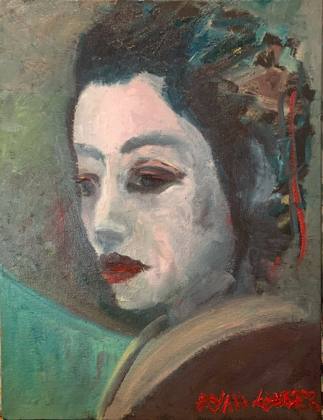 Geisha, painting by Ryan Louder