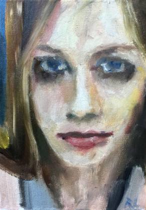 Girl, painting by Ryan Louder