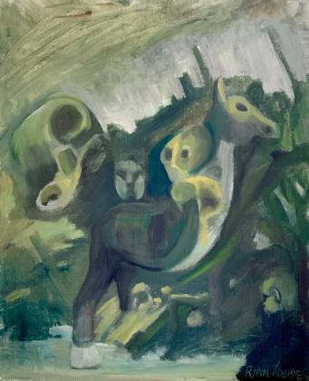 Green Horse, painting by Ryan Louder