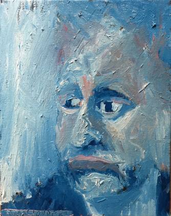 Grumpy Face 9x12, painting by Ryan Louder