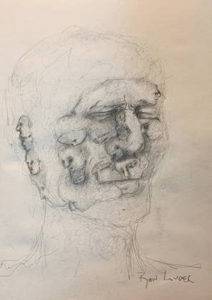 Happy Man, painting by Ryan Louder