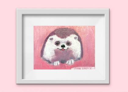 Hedgehog, painting by Ryan Louder
