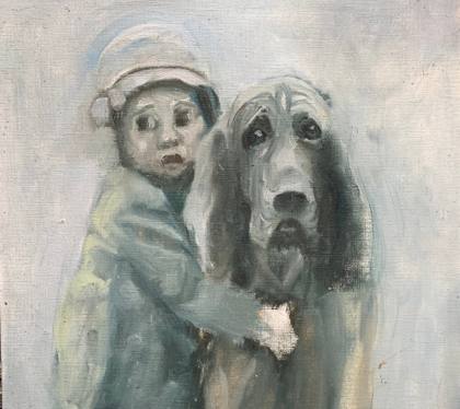 Her Best Friend, painting by Ryan Louder