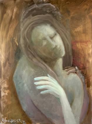 Holding Each Other Till The End Of The World, painting by Ryan Louder
