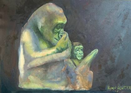 Home Schooling, painting by Ryan Louder