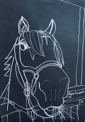 Horse Drawing, painting by Ryan Louder