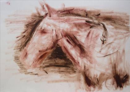 Horse Sketch Study, painting by Ryan Louder