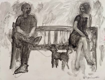 How They Met, painting by Ryan Louder