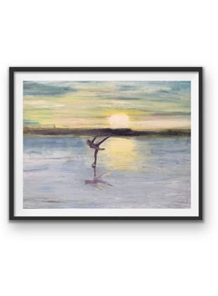 Ice Skating, painting by Ryan Louder