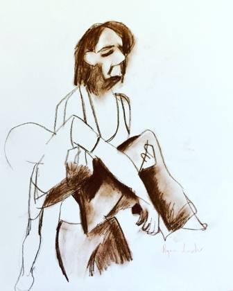 In hope of a miracle, painting by Ryan Louder