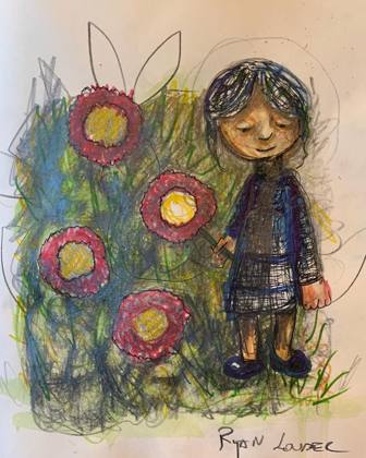 In The Grass, painting by Ryan Louder