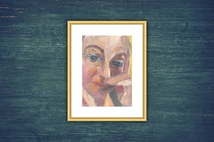 Itchy Nose, painting by Ryan Louder