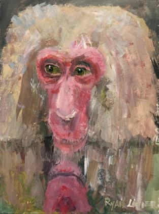 Japanese Macaque Monkey, painting by Ryan Louder