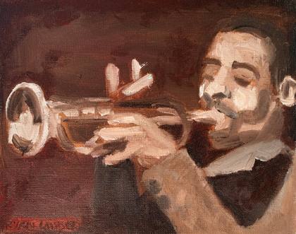 Jazz Musician, painting by Ryan Louder