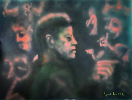JFK Assassination of Truth, painting by Ryan Louder