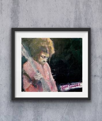 Jimi Hendrix, painting by Ryan Louder